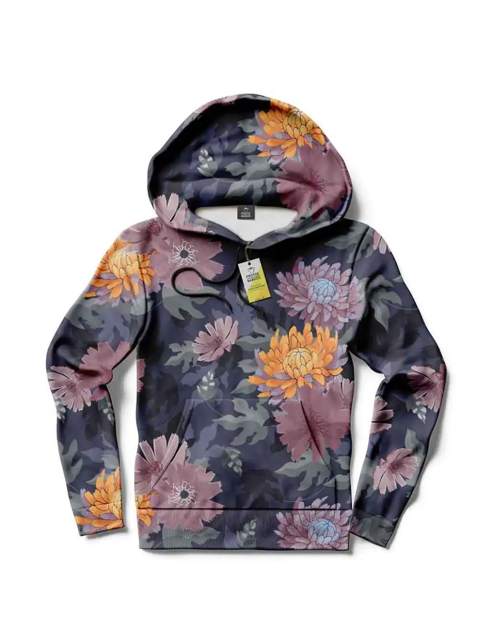 Bluza Fullprint z Kapturem, Flowers