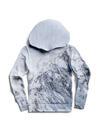 Bluza Fullprint z Kapturem, Snowy Mountain 