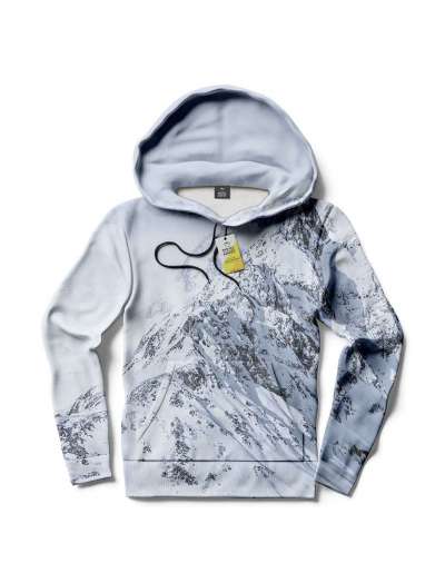 Bluza Fullprint z Kapturem, Snowy Mountain 