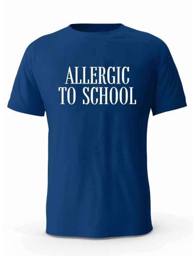 Koszulka Męska, Allergic To School, Prezent 