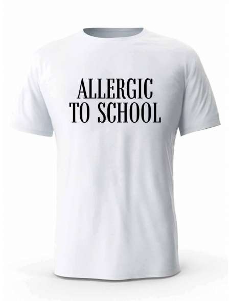 Koszulka Męska, Allergic To School, Prezent 