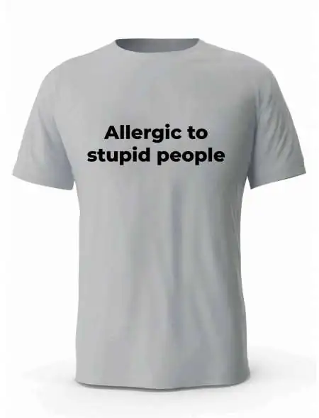 Koszulka Męska, Allergic To Stupid People, Prezent 