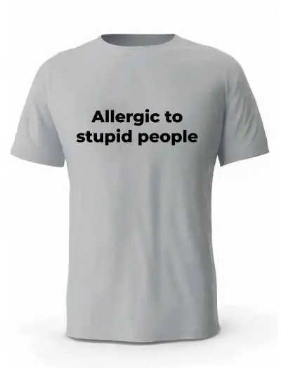 Koszulka Męska, Allergic To Stupid People, Prezent 