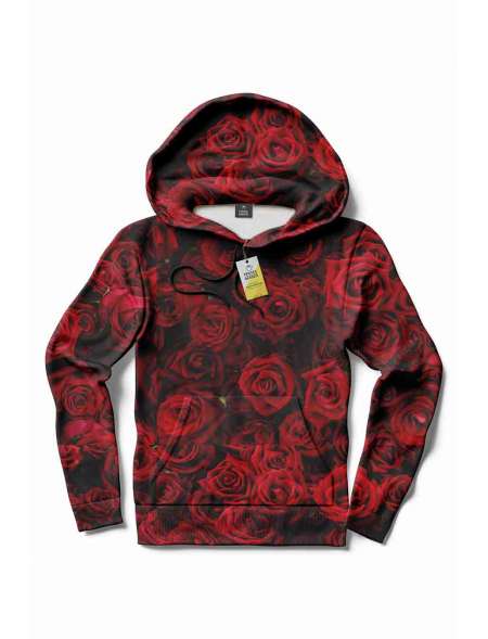 Bluza Fullprint z Kapturem, Roses