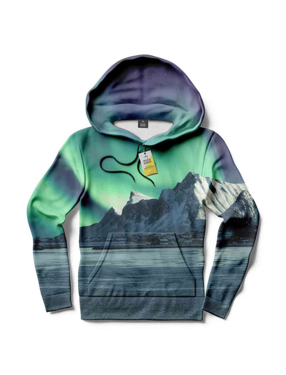 Bluza Fullprint z Kapturem, Moutain Aurora 