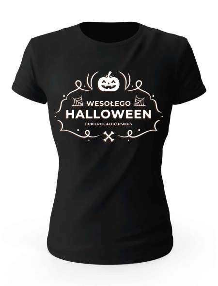 Koszulka Damska Na Wesołego Halloween