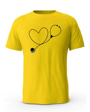 Koszulka Męska, Serce Stetoskop