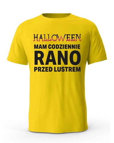 Koszulka Męska, Halloween Mam Codziennie Rano Przed Lustrem, Prezent