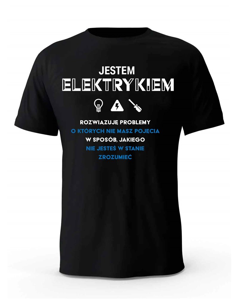 Koszulka Męska, Jestem Elektrykiem