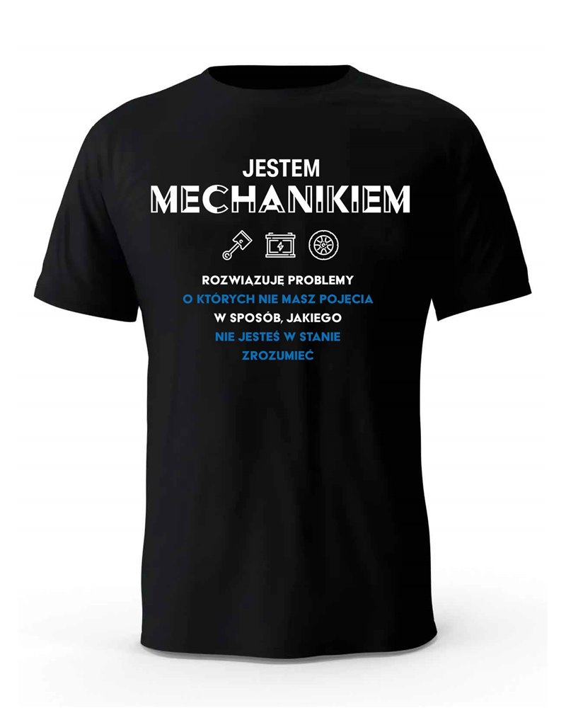 Koszulka Męska, Jestem Mechanikiem