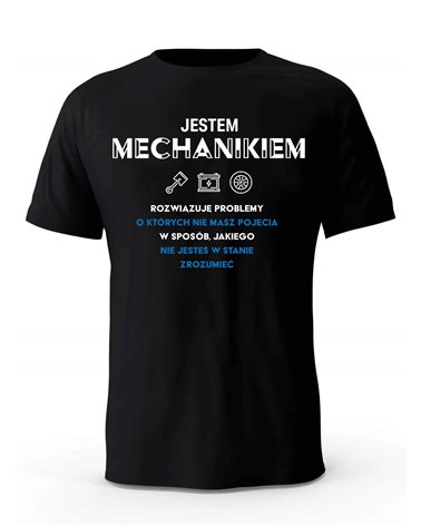 Koszulka Męska, Jestem Mechanikiem