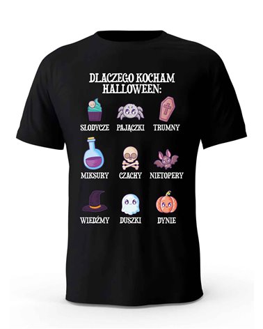 Koszulka Męska, Dlaczego Kocham Halloween, Prezent