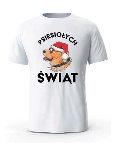 Koszulka Męska, Psiesiołych Świąt, Prezent