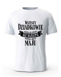 Koszulka Męska, Wszyscy Dziadkowie Rodzą Się Równi Ale Najlepsi Rodzą Się W Maju, Prezent