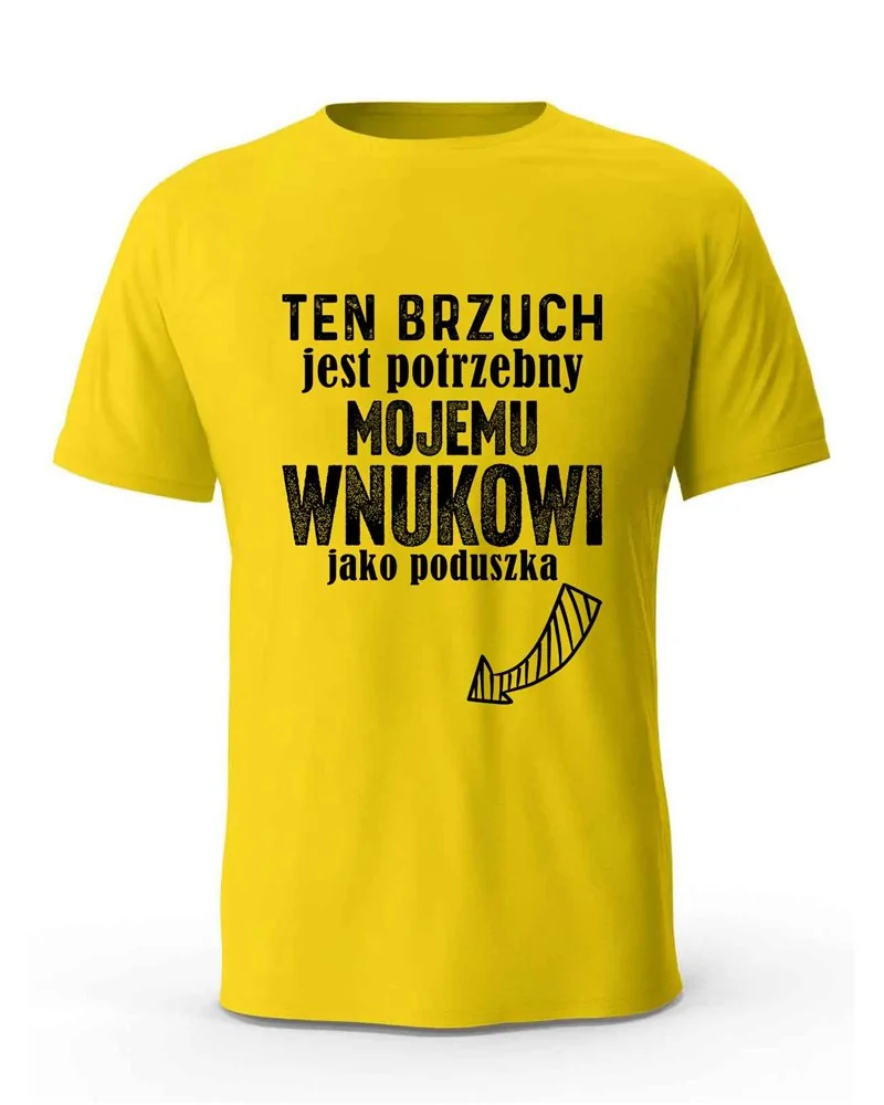 Koszulka Męska, Ten Brzuch Jest Potrzebny Mojemu Wnukowi , Prezent