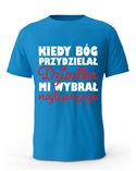 Koszulka Męska, Kiedy Bóg Przydzielał Dziadka Mi Wybrał Najlepszego, Prezent