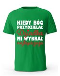 Koszulka Męska, Kiedy Bóg Przydzielał Dziadka Mi Wybrał Najlepszego, Prezent