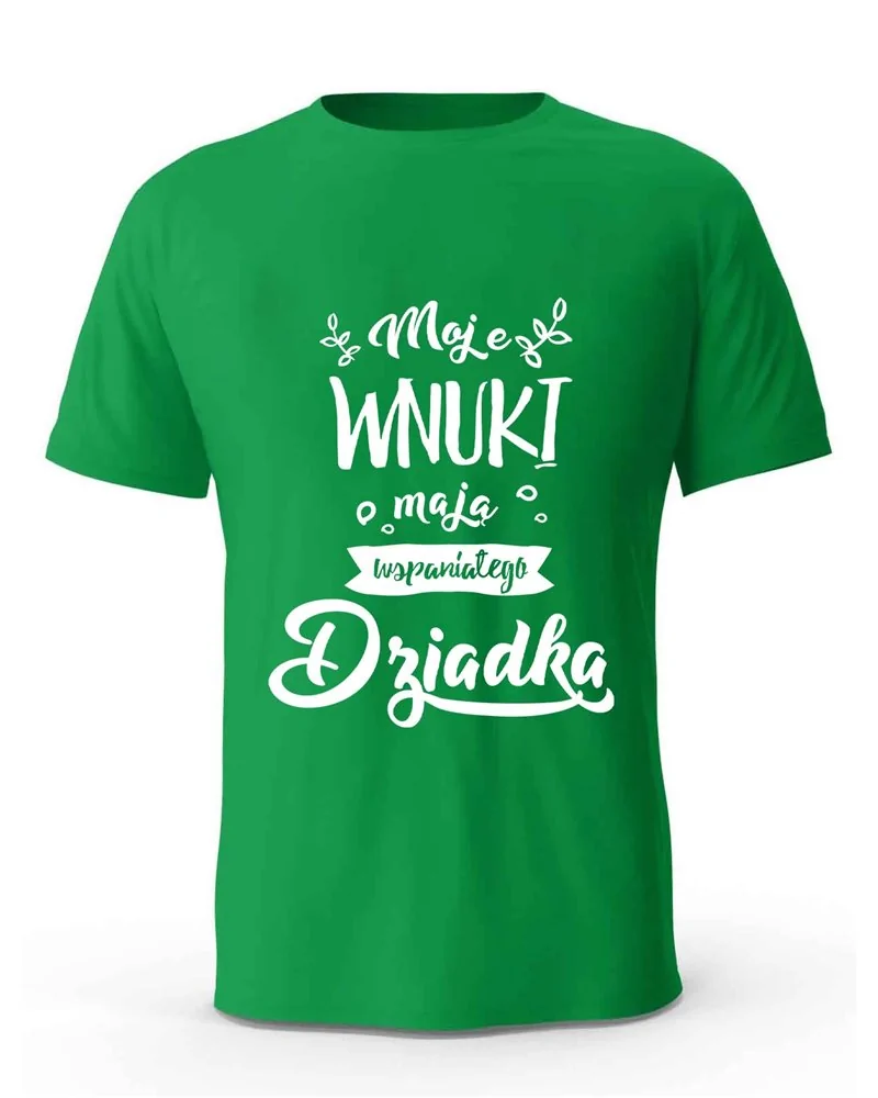 Koszulka Męska, Moje Wnuki Mają Wspaniałego Dziadka, Prezent