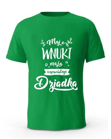 Koszulka Męska, Moje Wnuki Mają Wspaniałego Dziadka, Prezent
