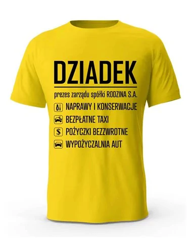 Koszulka Męska, Dziadek Prezes Zarządu, Prezent