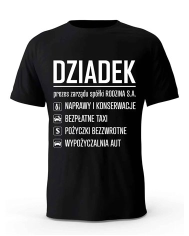 Koszulka Męska, Dziadek Prezes Zarządu, Prezent