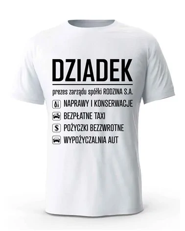 Koszulka Męska, Dziadek Prezes Zarządu, Prezent