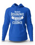 Bluza Męska z Kapturem, Najlepsi Dziadkowie Rodzą Się w Czerwcu, Prezent 