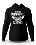 Bluza Męska z Kapturem, Najlepsi Dziadkowie Rodzą Się w Czerwcu, Prezent 