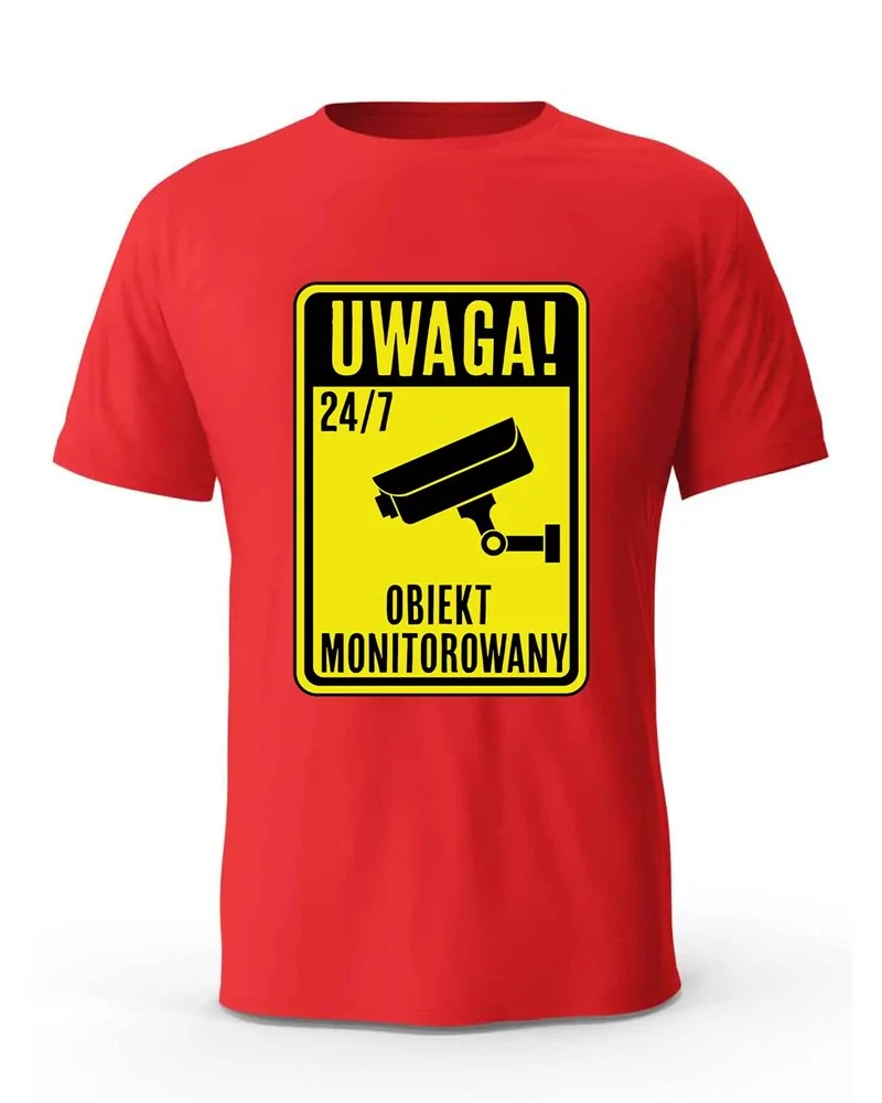 Koszulka Męska, Uwaga! Obiekt Monitorowany, Prezent