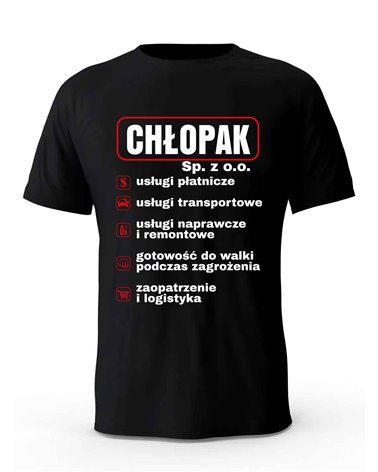Koszulka Męska, Chłopak Sp. Z.O.O, Prezent