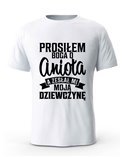 Koszulka Męska, Prosiłem Boga O Anioła A Zesłał Mi Moją Dziewczynę, Prezent