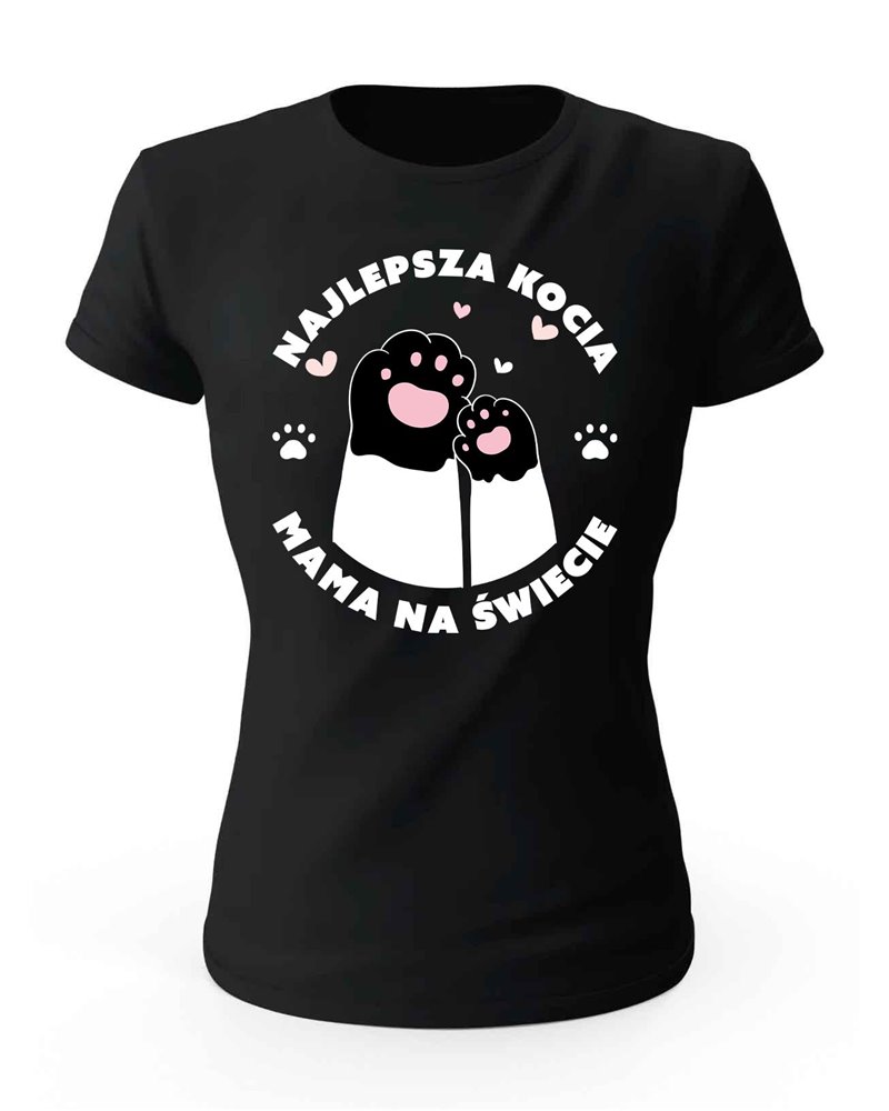 Koszulka Damska, Najlepsza Kocia Mama Na Świecie, Prezent