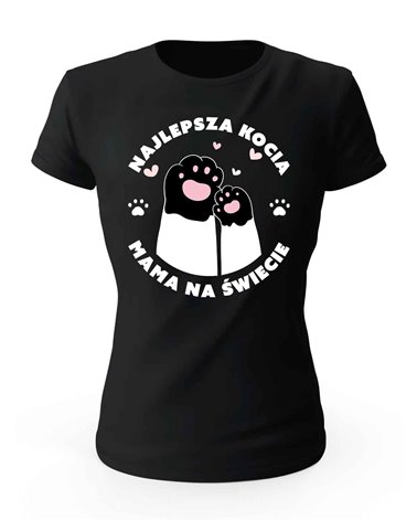 Koszulka Damska, Najlepsza Kocia Mama Na Świecie, Prezent