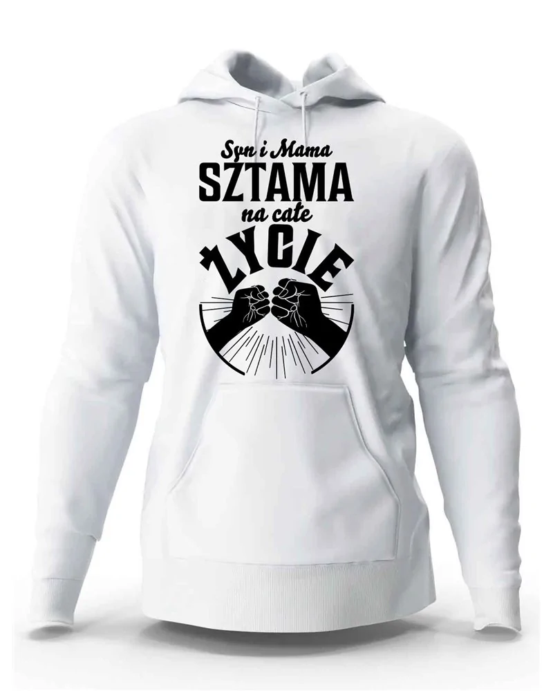 Bluza Męska z Kapturem, Syn I Mama Sztama Na Całe Życie, Prezent 