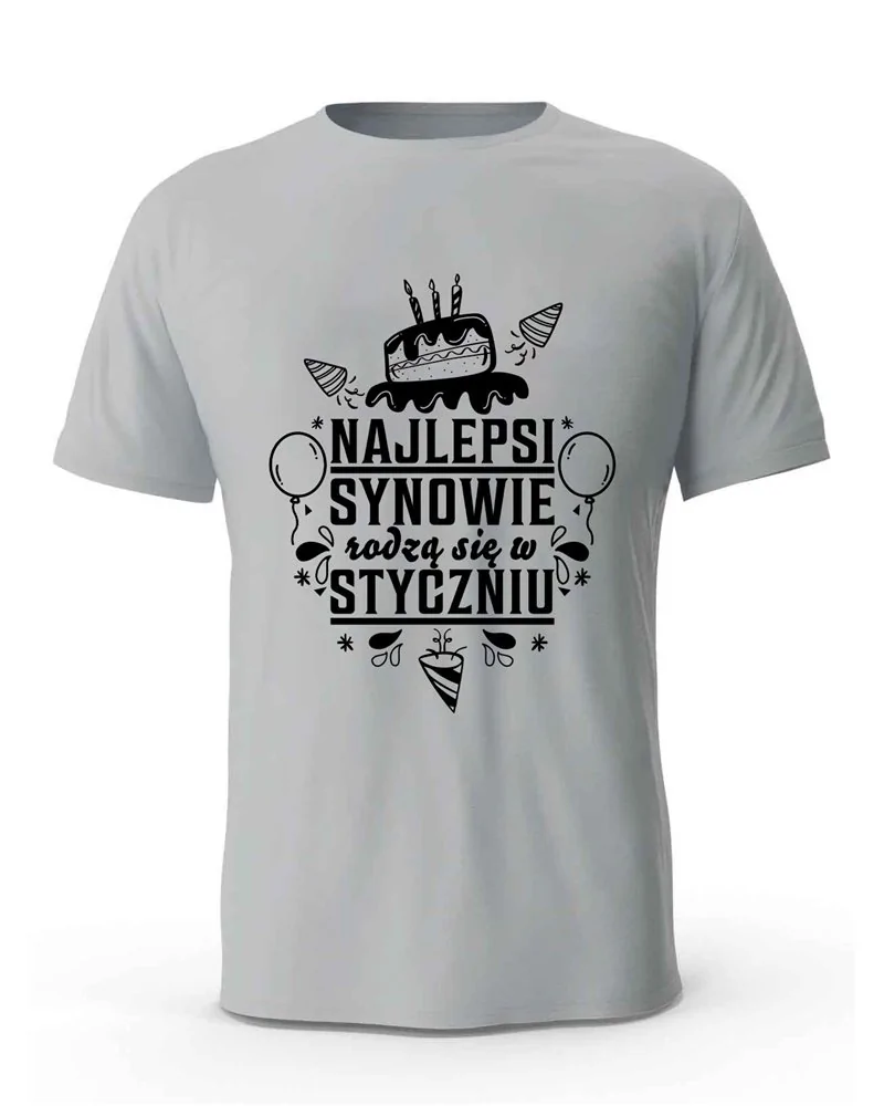 Koszulka Męska, Najlepsi Synowie Rodzą się W Styczniu, Prezent