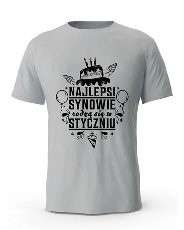 Koszulka Męska, Najlepsi Synowie Rodzą się W Styczniu, Prezent