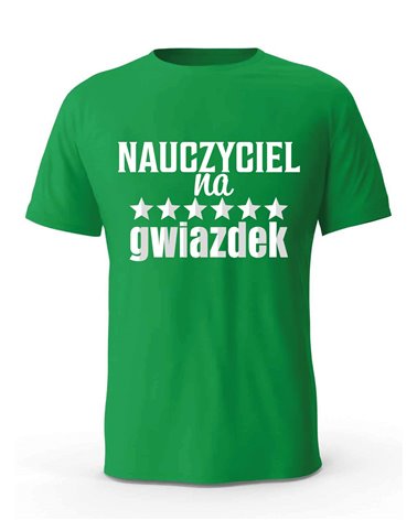Koszulka Męska, Nauczyciel Na 6 Gwiazdek, Prezent