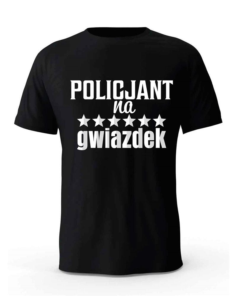 Koszulka Męska, Policjant Na 6 Gwiazdek, Prezent