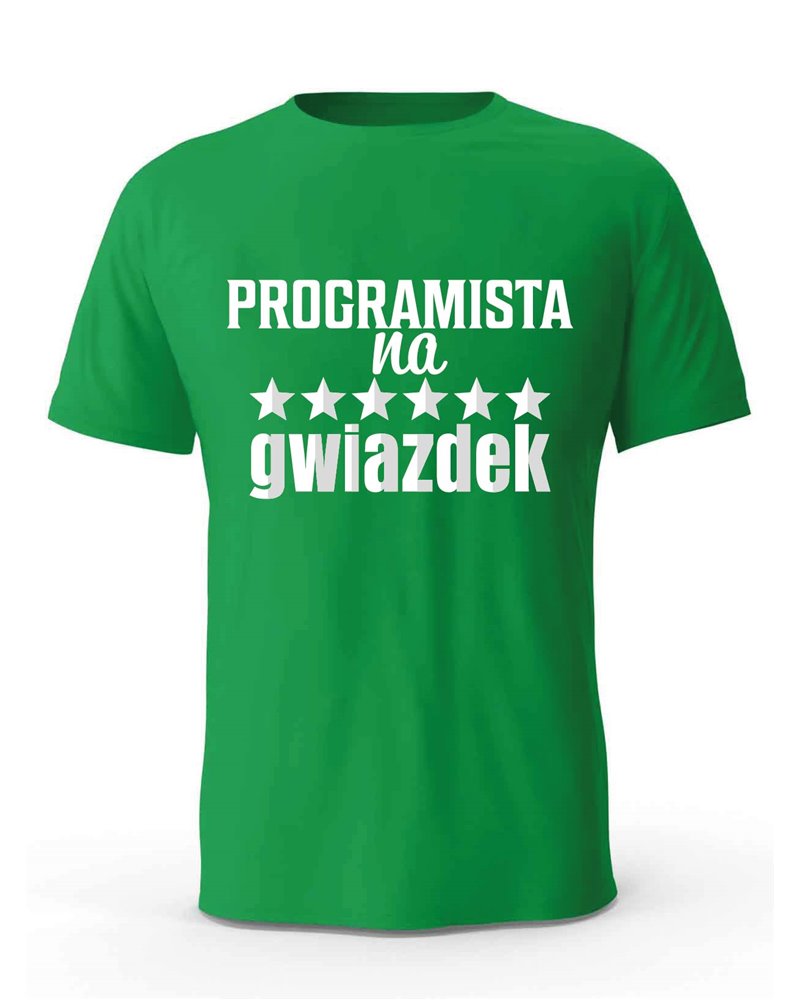 Koszulka Męska, Programista Na 6 Gwiazdek, Prezent