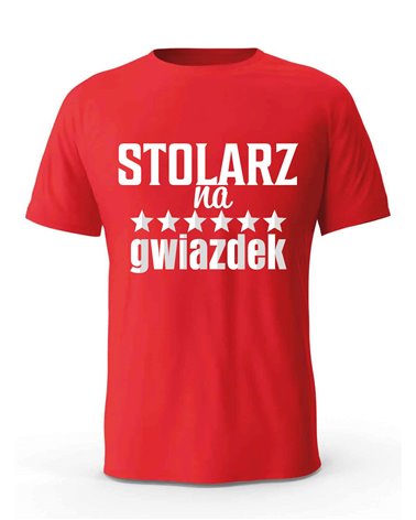 Koszulka Męska, Stolarz Na 6 Gwiazdek, Prezent
