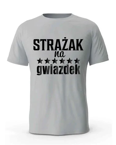Koszulka Męska, Strażak Na 6 Gwiazdek, Prezent