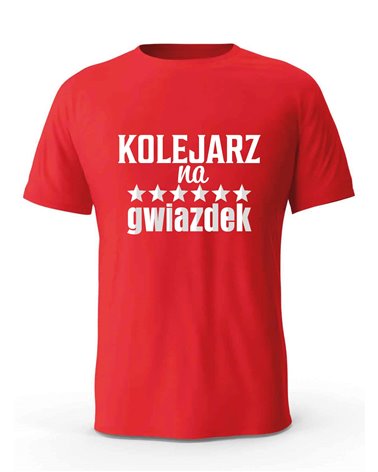 Koszulka Męska, Kolejarz Na 6 Gwiazdek, Prezent