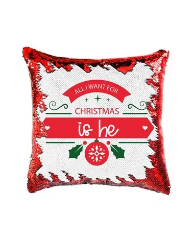 Poduszka Cekinowa, All I Want For Christmas Is He, Prezent 