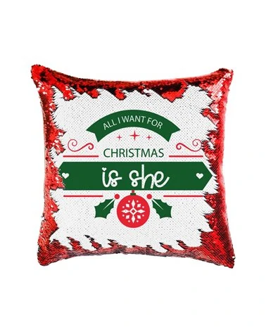 Poduszka Cekinowa, All I Want For Christmas Is She, Prezent 