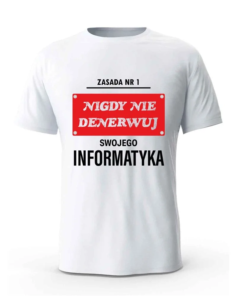 Koszulka Męska, Nigdy Nie Denerwuj Swojego Informatyka, Prezent