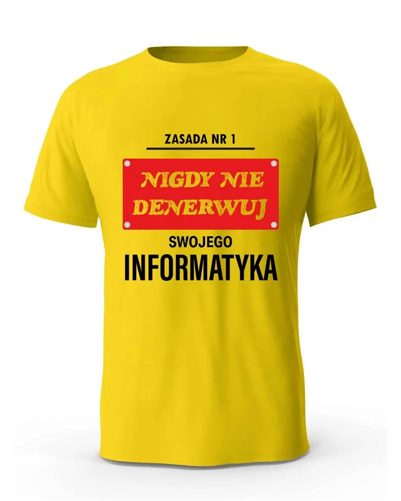 Koszulka Męska, Nigdy Nie Denerwuj Swojego Informatyka, Prezent