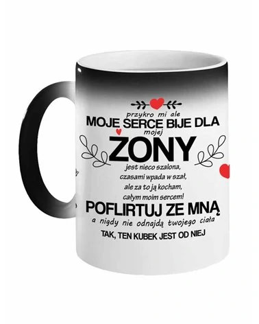 Kubek Magiczny, Moje Serce Bije Dla Żony, Prezent 