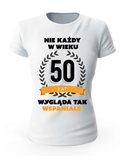 Koszulka Damska, Nie Każdy W Wieku 50 Lat, Prezent 