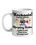 Kubek, Z Okazji 40 Rocznicy Ślubu, Prezent Dla Męża