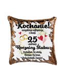Poduszka Cekinowa, Na 25 Rocznicę od Żony, Prezent Od Żony